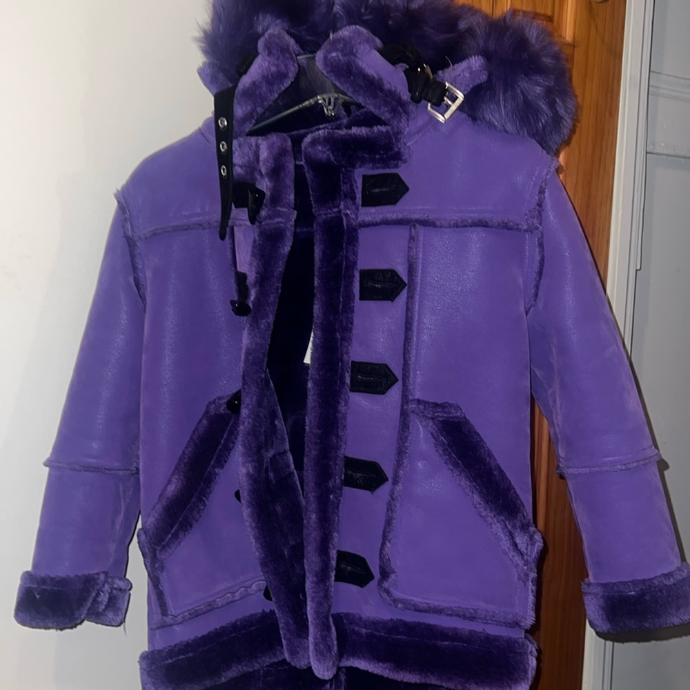 Purple kids shearling size 8